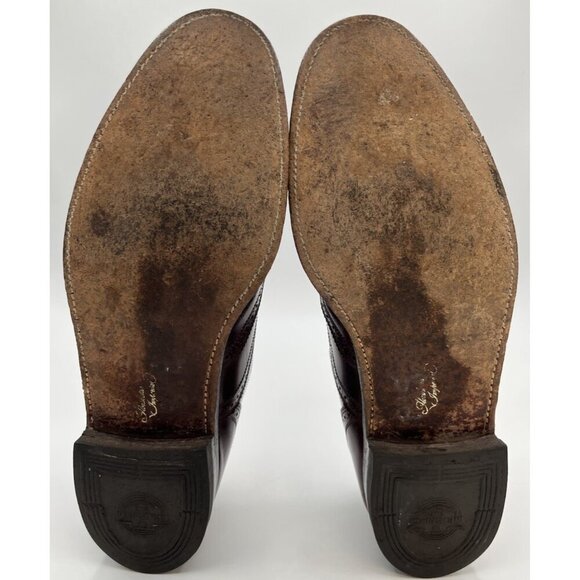 Vintage Florsheim Imperial Men’s 11C Wingtip Oxford Burgundy Leather Dress Shoes - Picture 12 of 12